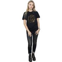 Avengers Infinity War Women's Logo Cotton Boyfriend T-Shirt in Black | Size: Large
