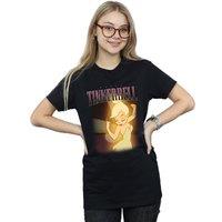 Tinkerbell Women's Montage Cotton Boyfriend T-Shirt in Black | Size: Medium