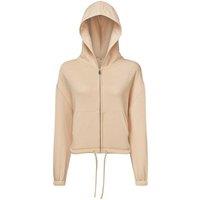 TriDri Women's Cropped Oversized Full Zip Hoodie in Nude | Size: XS