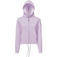 TriDri Women's Cropped Oversized Full Zip Hoodie in Lilac | Size: XS