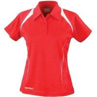 Spiro Women's Team Spirit Polo Shirt in Red | Size: 8
