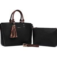 Raffaella Women's Twin Handle Handbag in Black