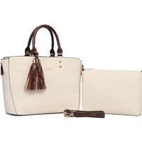 Raffaella Women's Twin Handle Handbag in Cream