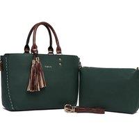 Raffaella Women's Twin Handle Handbag in Dark Green