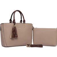 Raffaella Women's Twin Handle Handbag in Taupe