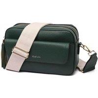 Raffaella Women's Tassel Front Pocket Crossbody Bag in Dark Green