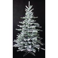 Shatchi 7FT Californian Pine Snow Covered Green Tips Bushy Artificial Plain Christmas Tree in White