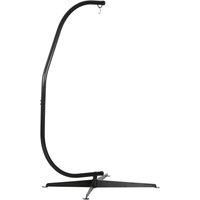 OUTSUNNY Hammock Chair Stand Only Heavy Duty Metal C-Stand Indoor or Outdoor in Black