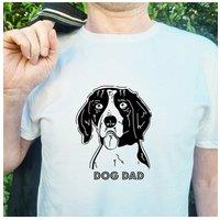 Afewhometruths Men's Beagle Dog Dad T-Shirt in White | Size: Small