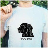 Afewhometruths Men's Labrador Dog Dad T-Shirt in White | Size: Large