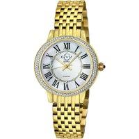 GV2 Women's Astor III, Swiss Quartz Watch, White MOP Dial, 316L Stainless Steel, & Sapphire Crystal in Gold