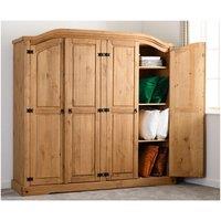 Seconique Corona 4 Door Wardrobe in Natural