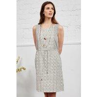 Nomads Clothing Women's Cotton IKAT Tunic Dress in Off-White | Size: 16