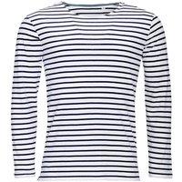 SOL'S Men's Marine Long Sleeve Stripe T-Shirt in Off-White | Size: 3XL