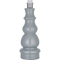 Netlighting Provence Base Only Table Lamp Blue Grey Glaze Satin Nickel Plate