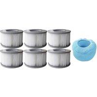 Shatchi Hot Tub 90 Pleats Filter Cartridge Pack of 2 & 1 Mesh Covers in Blue | Size: 6 Pack