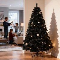 Shatchi Black Alaskan Pine Christmas Tree - Full & Bushy Artificial Tree | Size: 4ft