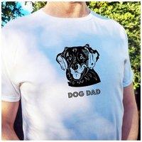 Afewhometruths Men's Golden Retriever Dog Dad T-Shirt in White | Size: XL