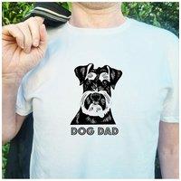 Afewhometruths Men's Schnauzer Dog Dad T-Shirt in White | Size: Large
