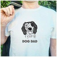 Afewhometruths Men's Springer Spaniel Dog Dad T-Shirt in White | Size: Small