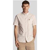 Lyle & Scott Men's Gingham Short Sleeve Shirt Ecru | Size: Small