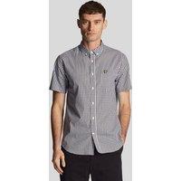 Lyle & Scott Men's Gingham Short Sleeve Shirt Navy | Size: Small