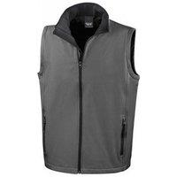 Result Men's Core Printable Soft Shell Bodywarmer in Grey | Size: XL