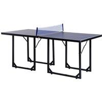 Tennis Table Ping Pong Foldable with Net Game Steel 183cm Indoor, Blue