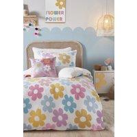 Bedlam 'Retro Flower' Fleece Duvet Cover Set | Size: Double