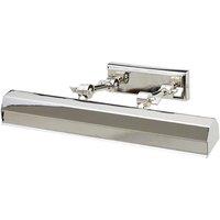 Netlighting Chawton 2 Light Medium Picture Wall Light Polished Nickel E14 in Grey