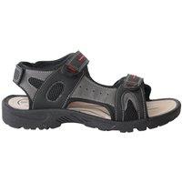PDQ Men's Triple Touch Fastening Sports Sandals in Black | Size: 10