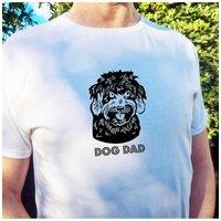Afewhometruths Men's Cavapoo Dog Dad T-Shirt in White | Size: XL
