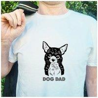 Afewhometruths Men's Chihuahua Dog Dad T-Shirt in White | Size: Small