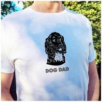 Afewhometruths Men's Cocker Spaniel Dog Dad T-Shirt in White | Size: Large