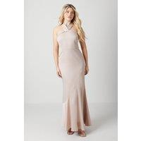 Debut London by Coast Twist Halterneck Satin Bridesmaids Dress