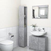 Bathroom Cabinet Concrete Grey 25x26.5x170 cm Engineered Wood