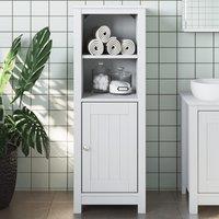 Bathroom Cabinet BERG White 40x34x110 cm Solid Wood Pine