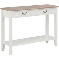 Console Table White 110x35x80 cm Wood