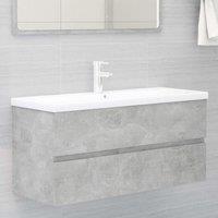 Sink Cabinet Concrete Grey 100x38.5x45 cm Engineered Wood