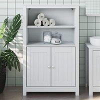 Bathroom Cabinet BERG White 69.5x34x110 cm Solid Wood Pine