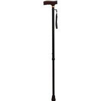 Aidapt Extendable Walking Cane With Strap in Black