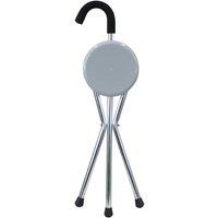 Aidapt Folding Seat Cane in Silver