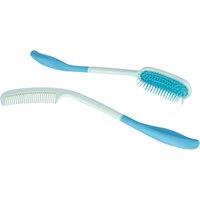 Aidapt Long-Handled Brush & Comb Set in White