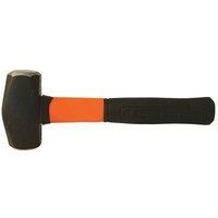 Loops 2lb Fibreglass Shaft Lump Hammer Steel Head Shock Absorbing Fibreglass Shaft in Metallics