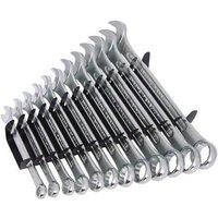 Loops 12 Piece 8mm 19mm Combination Spanner Set In Metal Storage Rack