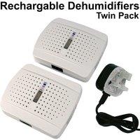 Loops 2x Rechargeable Moisture Absorb Dehumidifier Home Room Car Mould Damp Protector