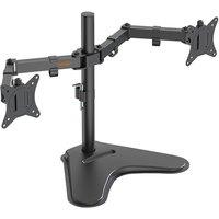 VonHaus Rotation & Swivel Arms, Height Adjustable Double Monitor Mount in Black
