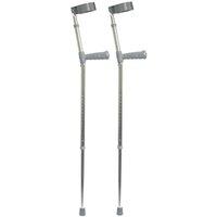 Loops Small PVC Wedge Handle Lightweight Aluminium Elbow Crutch - 14+3 Height Settings