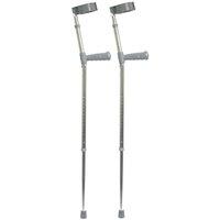 Loops Large PVC Wedge Handle Lightweight Aluminium Elbow Crutch - 14+3 Height Settings