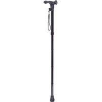 Loops Collapsible Telescopic Right Handed Ergonomic Walking Stick - 5 Height Settings